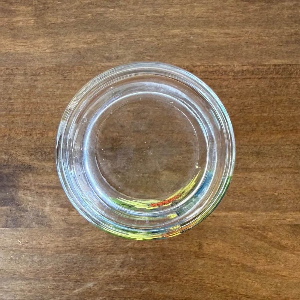 Hand Painted Sunflower Drinking Glass Tumbler Clear Glass Floral Juice Cup 3